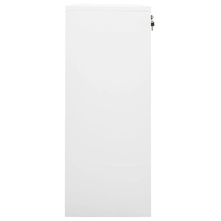 Dokumentskåp vit 90x40x102 cm stål