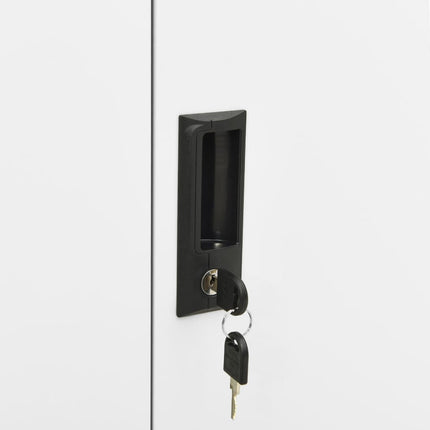 Dokumentskåp vit 90x40x102 cm stål