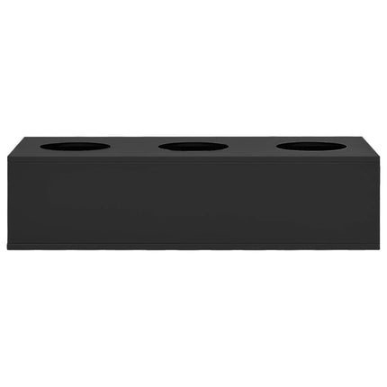Blomlåda för kontor antracit 90x40x23 cm stål