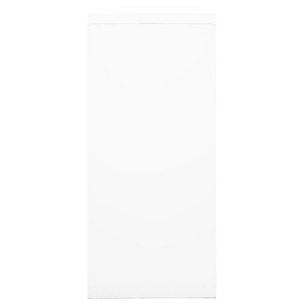 Dokumentskåp med skjutdörr vit 90x40x90 cm stål