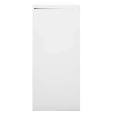 Dokumentskåp med skjutdörr grå 90x40x90 cm stål