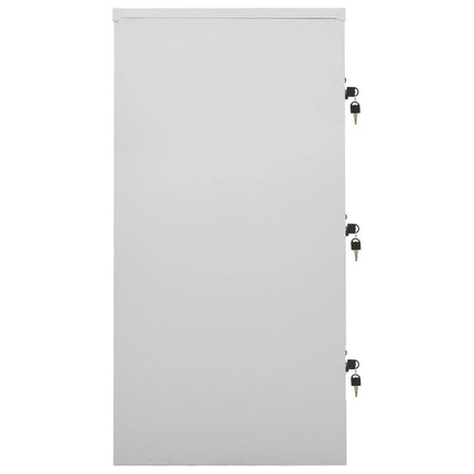 Förvaringsskåp ljusgrå 90x45x92,5 cm stål