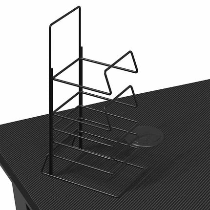 Gamingskrivbord med K-formade ben svart 90x60x75 cm