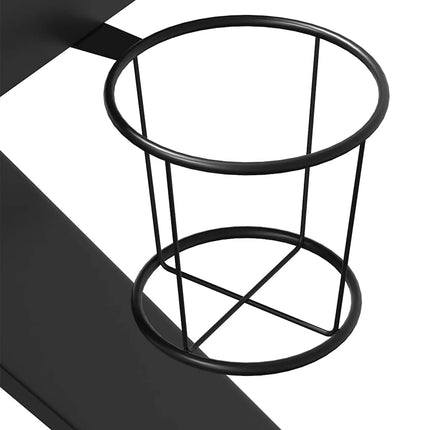Gamingskrivbord med K-formade ben svart 90x60x75 cm
