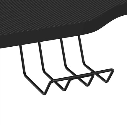 Gamingskrivbord med K-formade ben svart 110x60x75 cm