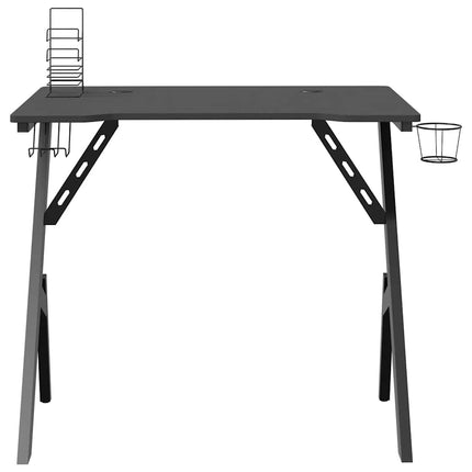 Gamingskrivbord med Y-formade ben svart 90x60x75 cm