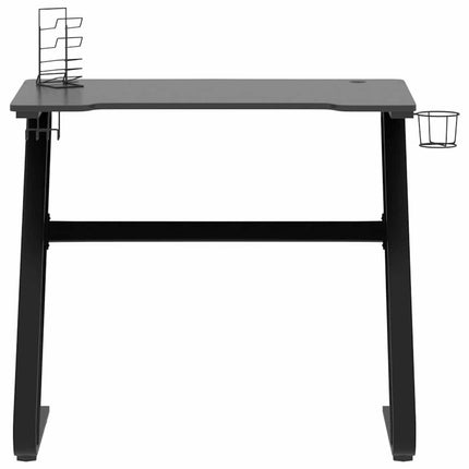 Gamingskrivbord med ZZ-formade ben svart 90x60x75 cm