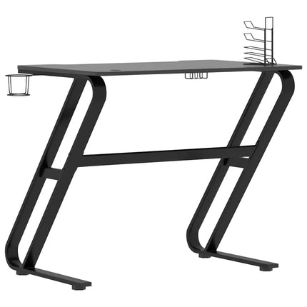 Gamingskrivbord med ZZ-formade ben svart 90x60x75 cm