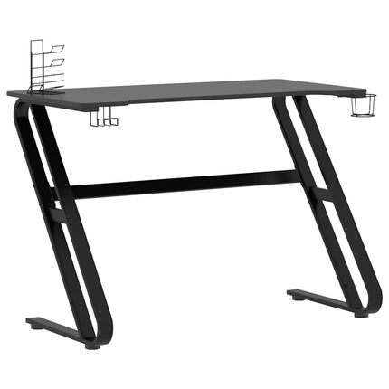 Gamingskrivbord med ZZ-formade ben svart 110x60x75 cm