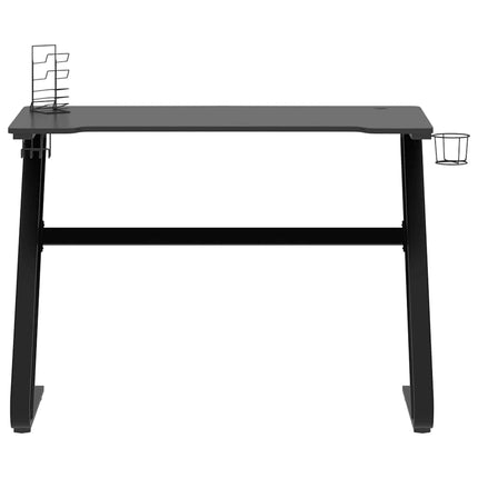 Gamingskrivbord med ZZ-formade ben svart 110x60x75 cm