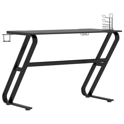 Gamingskrivbord med ZZ-formade ben svart 110x60x75 cm