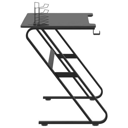 Gamingskrivbord med ZZ-formade ben svart 110x60x75 cm