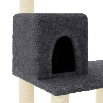 Klösträd med sisalpelare mörkgrå 118,5 cm