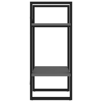Bokhylla 2 hyllplan grå 40x30x70 cm konstruerat trä