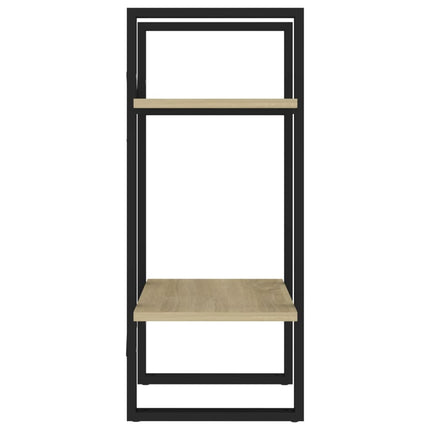 Bokhylla 2 hyllor sonoma-ek 40x30x70 cm konstruerat trä