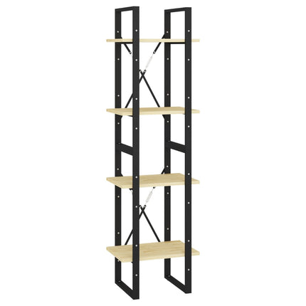 Bokhylla 4 hyllplan 40x30x140 cm massiv furu