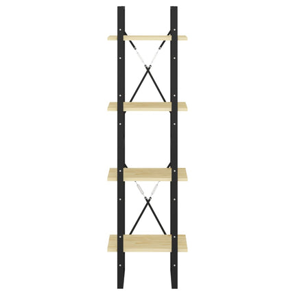 Bokhylla 4 hyllplan 40x30x140 cm massiv furu