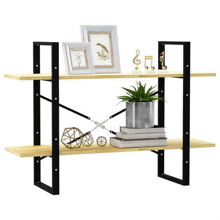 Bokhylla 2 hyllplan 100x30x70 cm massiv furu