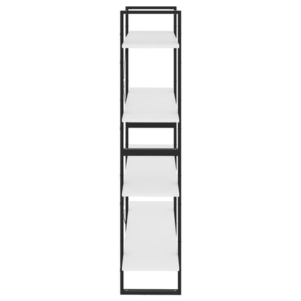 Bokhylla 4 hyllplan vit 100x30x140 cm konstruerat trä