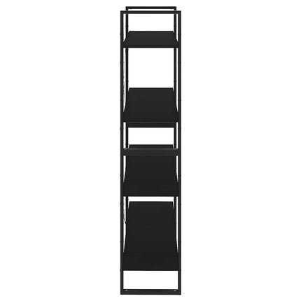 Bokhylla 4 hyllplan svart 100x30x140 cm konstruerat trä