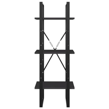 Bokhylla 3 hyllplan grå 40x30x105 cm konstruerat trä