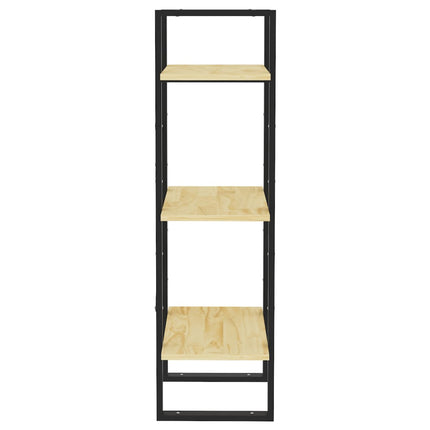 Bokhylla 3 hyllplan 40x30x105 cm massiv furu