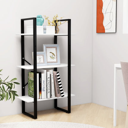 Förvaringshylla vit 60x30x105 cm konstruerat trä