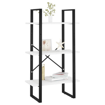 Förvaringshylla vit 60x30x105 cm konstruerat trä