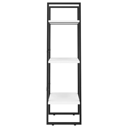 Förvaringshylla vit 60x30x105 cm konstruerat trä