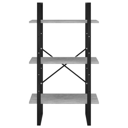 Förvaringshylla betonggrå 60x30x105 cm konstruerat trä