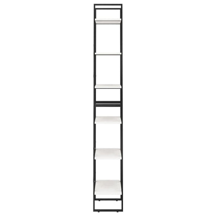Förvaringshylla vit 60x30x210 cm massiv furu