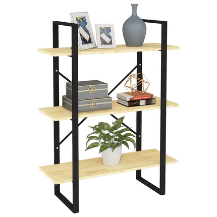 Bokhylla 3 hyllplan 80x30x105 cm massiv furu