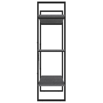 Bokhylla 3 hyllplan grå 100x30x105 cm massiv furu