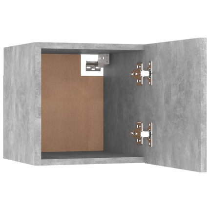 Sängbord 2 st betonggrå 30,5x30x30 cm konstruerat trä