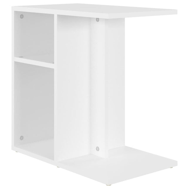 Sidobord vit 50x30x50 cm konstruerat trä