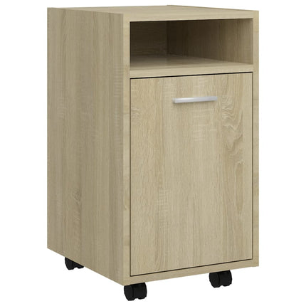 Skänk med hjul sonoma-ek 33x38x60 cm konstruerat trä