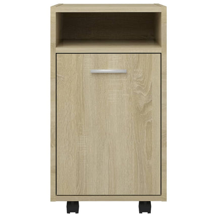 Skänk med hjul sonoma-ek 33x38x60 cm konstruerat trä