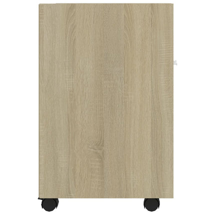 Skänk med hjul sonoma-ek 33x38x60 cm konstruerat trä