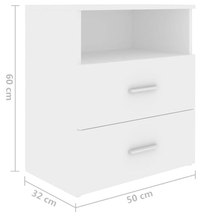 Sängbord vit 50x32x60 cm