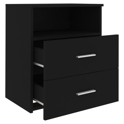 Sängbord 2 st svart 50x32x60 cm