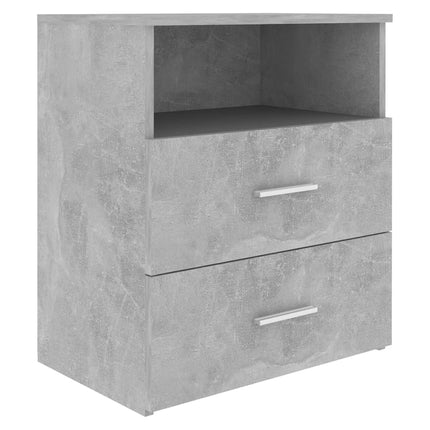 Sängbord 2 st betonggrå 50x32x60 cm