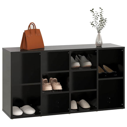 Skobänk svart 103x30x55 cm konstruerat trä