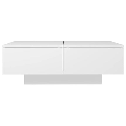 Soffbord vit 90x60x31 cm konstruerat trä