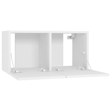 Hängande TV-skåp vit 60x30x30 cm