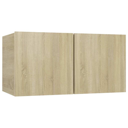 Hängande TV-skåp 2 st sonoma-ek 60x30x30 cm