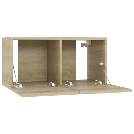 Hängande TV-skåp 2 st sonoma-ek 60x30x30 cm