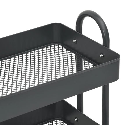 Rullvagn 3 våningar antracit 43x34x79 cm stål
