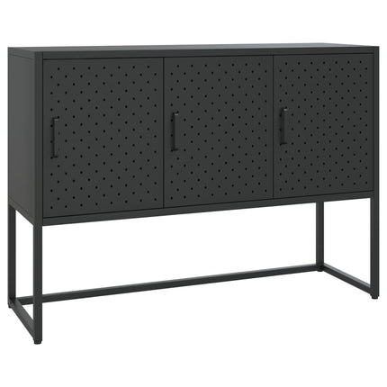 Skänk svart 105x35x75 cm stål
