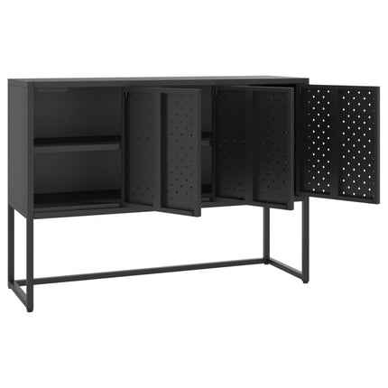 Skänk svart 105x35x75 cm stål