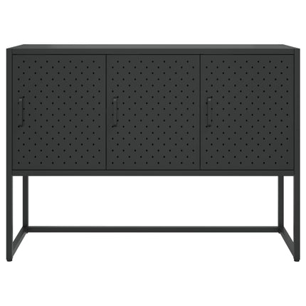 Skänk svart 105x35x75 cm stål